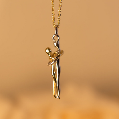 Pendentif Love Hug - Collier Couple Enlacé