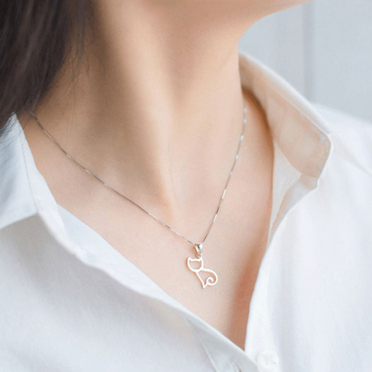 Pendentif Chat Mignon - Collier Creux