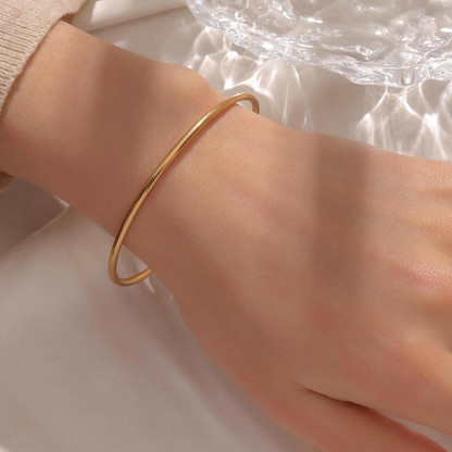 Bracelet jonc classique - Bracelet en or à enfiler