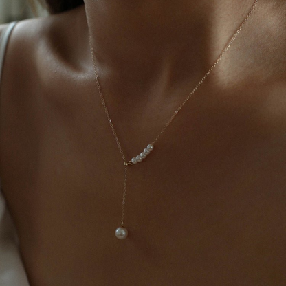 Collier en perles d'eau - Collier superposé de perles