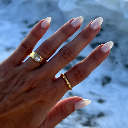 Zayra – Bague Vintage avec Perle Naturelle en Or