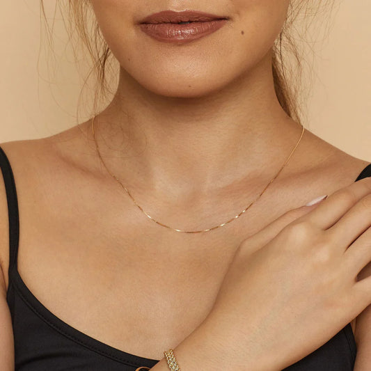Bodega – Collier Chaîne Box en Or 18K