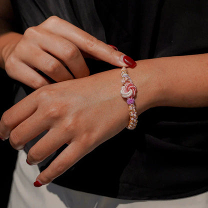 Akari – Bracelet Rouge Tressé Porte-Bonheur