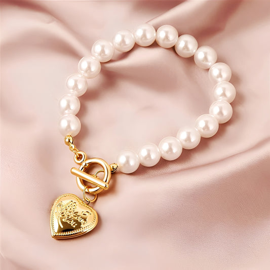 Isaline – Bracelet Élégant Perles & Or