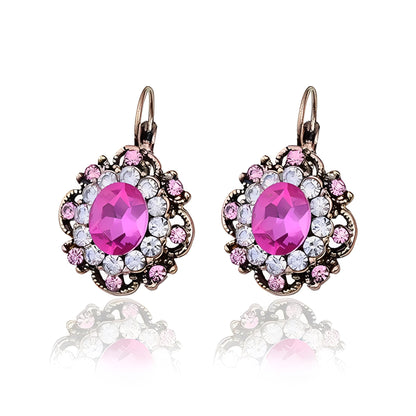 Katie – Boucles Pendantes Cristal & Saphir