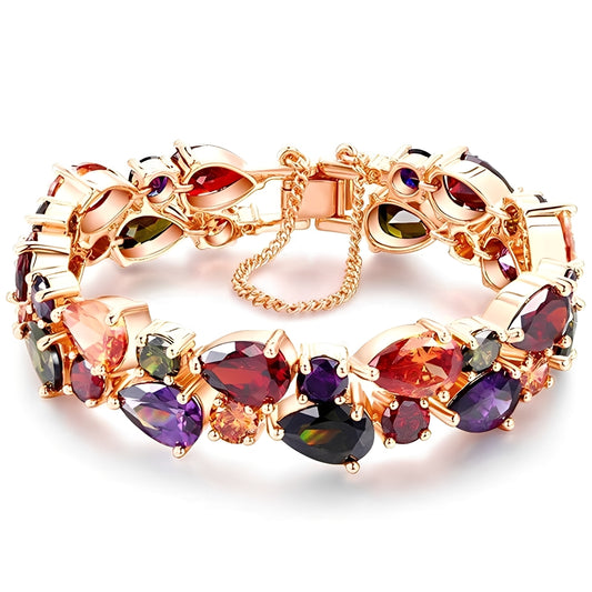 Cherilyn – Bracelet Multicolore en Or Rose
