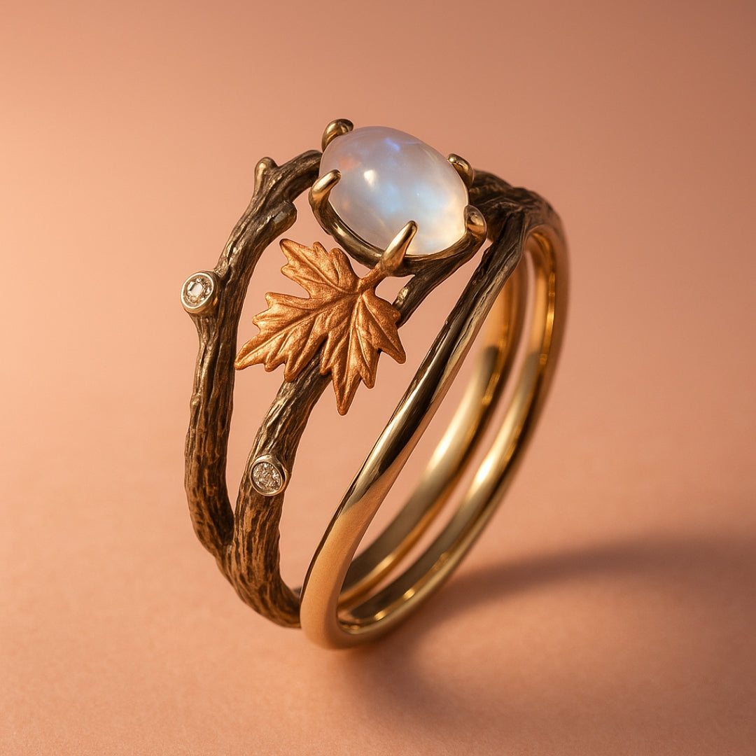 Celestia – Bague Pierre de Lune au Charme Naturel
