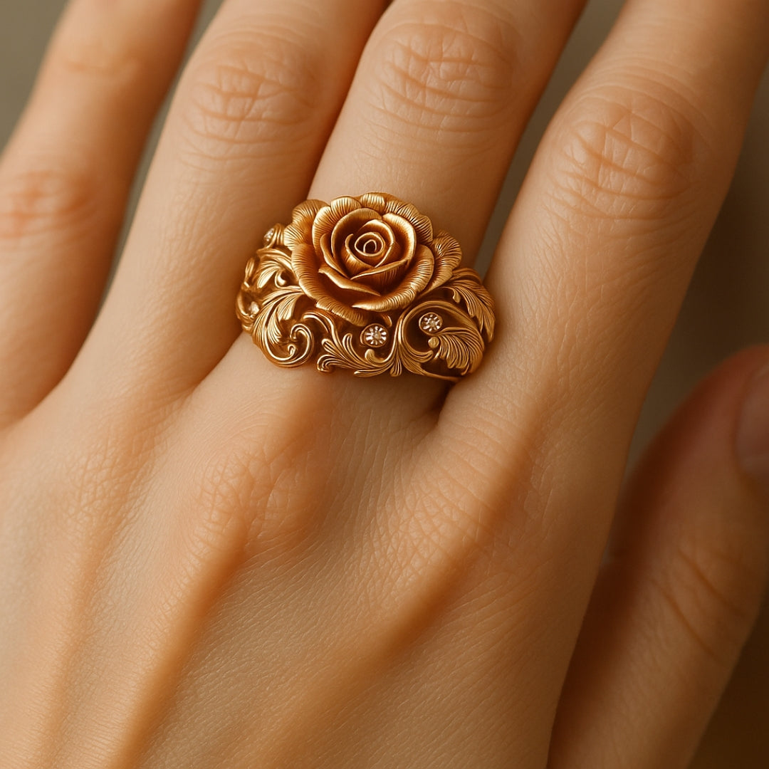 Raisa – Bague Fleur Dorée