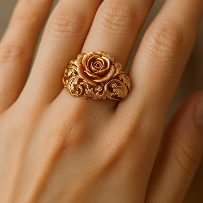 Raisa – Bague Fleur Dorée