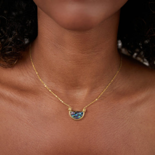 Talia – Collier Doré Turquoise d’Été