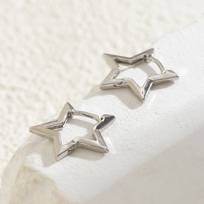 Boucles d'oreilles Huggie Star - Anneau étoile