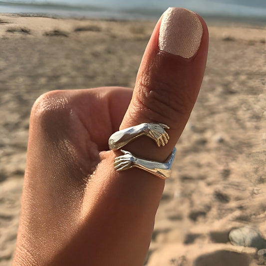 Amalya – Bague Câlin Ajustable en Argent