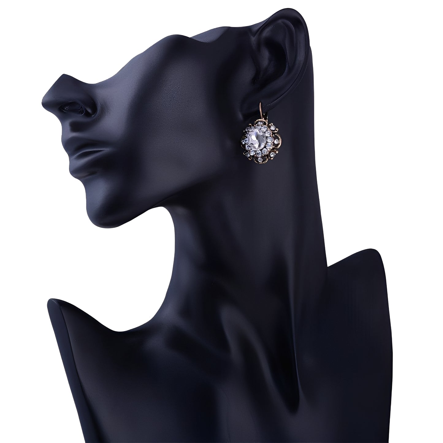 Katie – Boucles Pendantes Cristal & Saphir