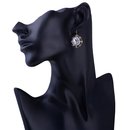 Katie – Boucles Pendantes Cristal & Saphir
