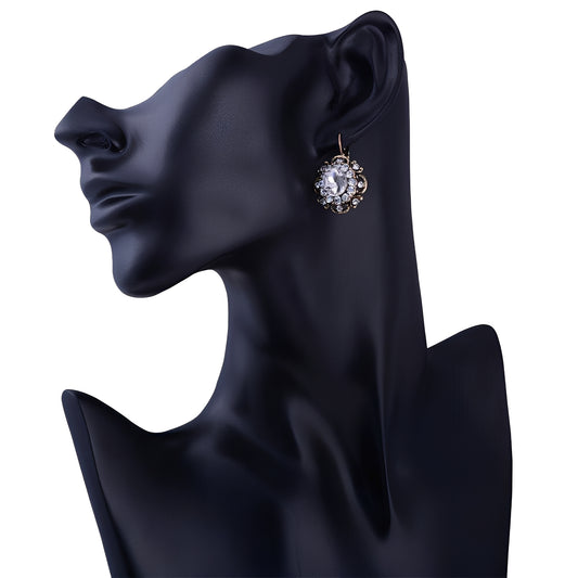 Katie – Boucles Pendantes Cristal & Saphir