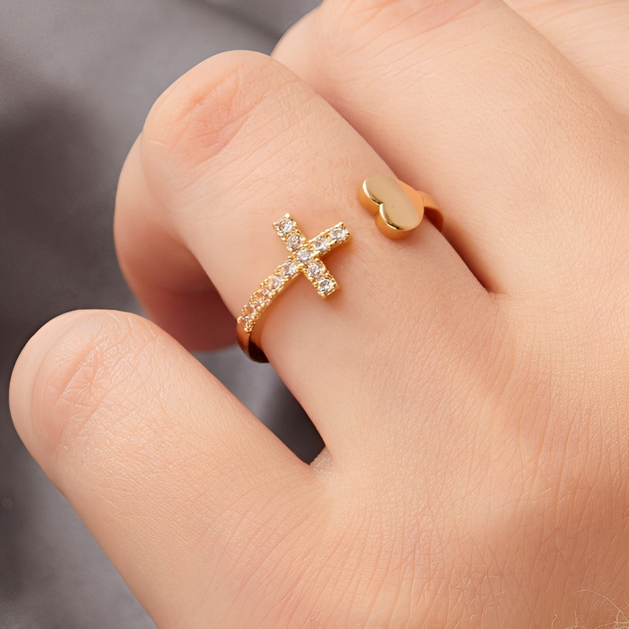 Maelys – Bague avec Croix pour Femme