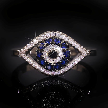 Eleni – Bague Protectrice Œil Bleu Matiasma