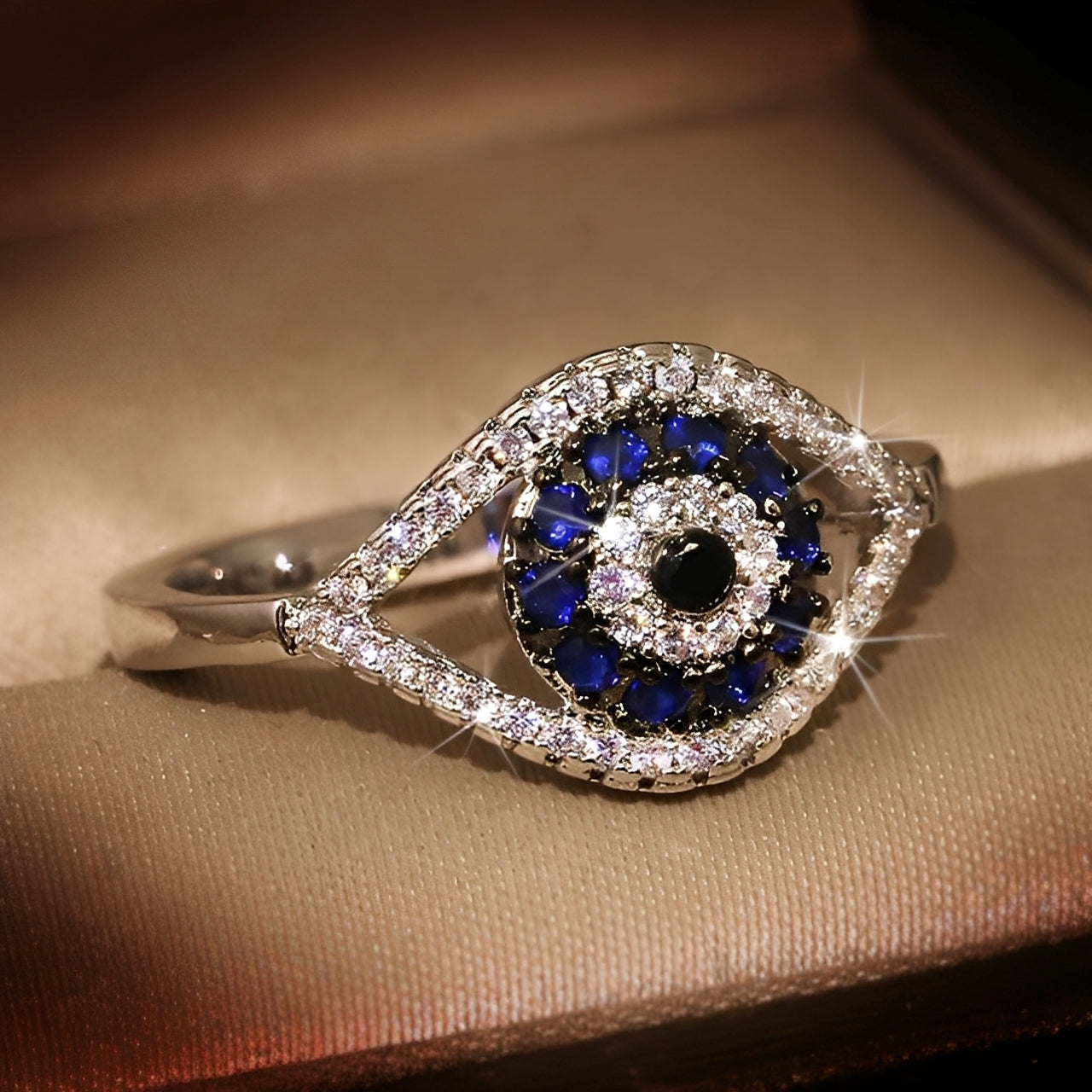 Eleni – Bague Protectrice Œil Bleu Matiasma