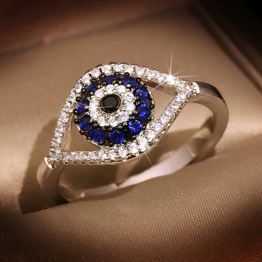 Eleni – Bague Protectrice Œil Bleu Matiasma
