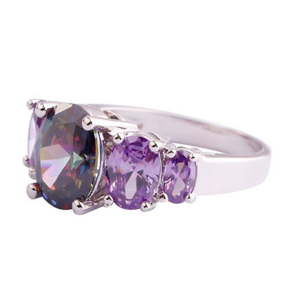 Kira – Bague Étincelante 5 Gemmes Mystiques