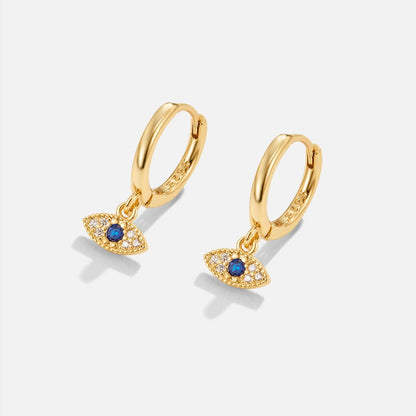 Aylin – Boucles d’Oreilles Œil Bleu Mystique