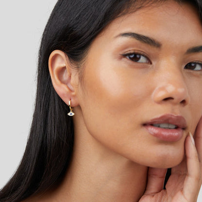 Aylin – Boucles d’Oreilles Œil Bleu Mystique