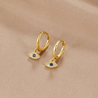 Aylin – Boucles d’Oreilles Œil Bleu Mystique