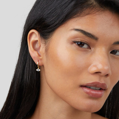 Aylin – Boucles d’Oreilles Œil Bleu Mystique