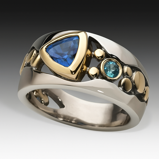 Janice – Bague Bohème Vintage en Zircon Bleu