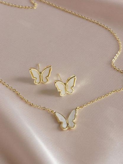 Beabell - Collier de perles avec papillon