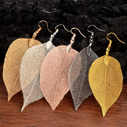 Larah – Boucles d’Oreilles Feuilles Style Bohème
