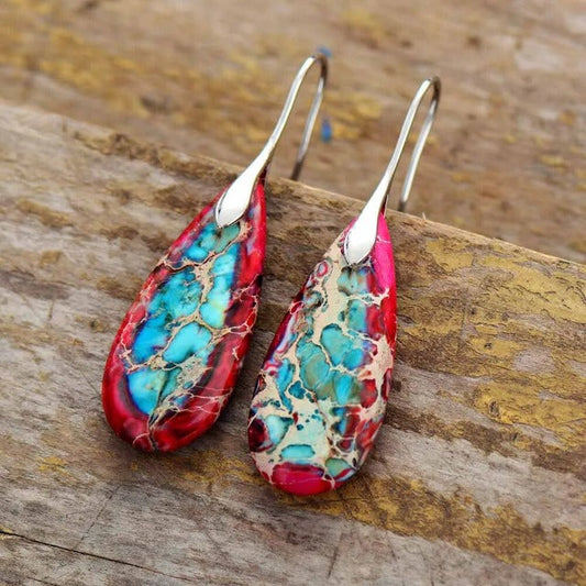 Althaea – Boucles d’Oreilles Pierre Naturelle Élégante