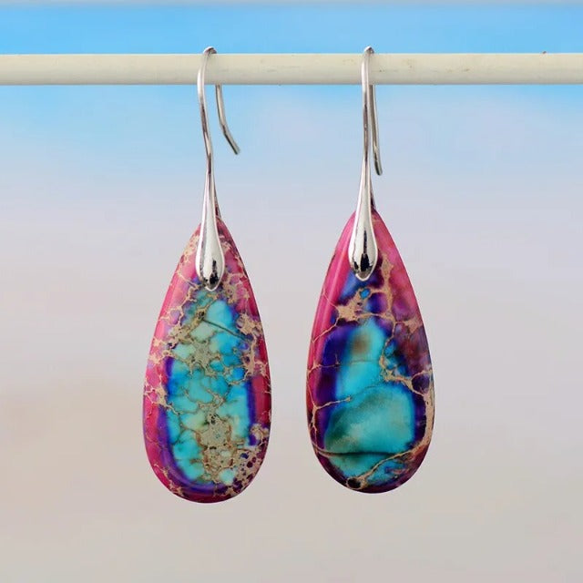 Althaea – Boucles d’Oreilles Pierre Naturelle Élégante