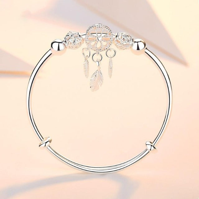 Aylen – Bracelet Attrape-Rêve en Argent Fin