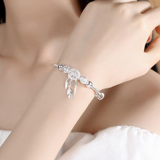 Aylen – Bracelet Attrape-Rêve en Argent Fin