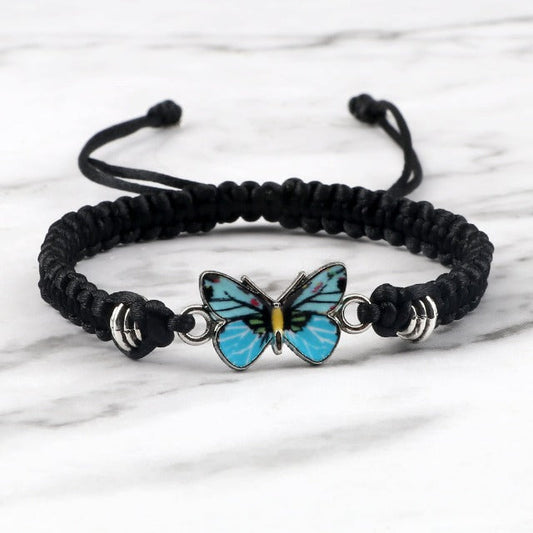 Elvina – Bracelet Papillon Bleu