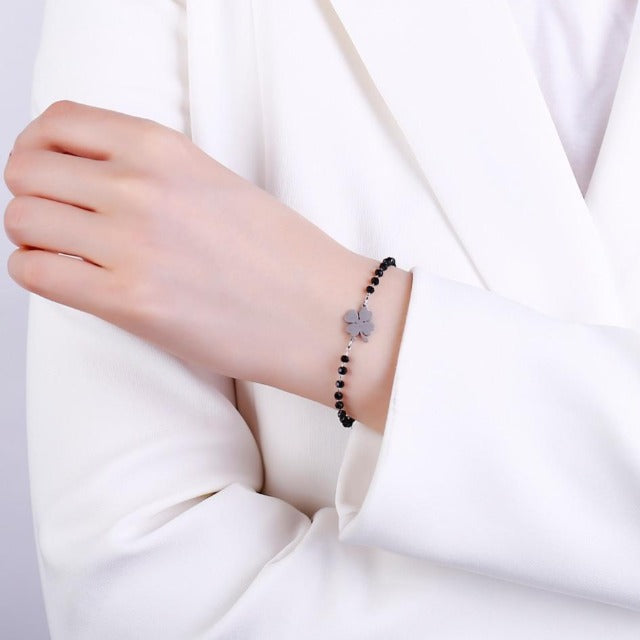 Faelya – Bracelet Porte-Bonheur Trèfle à 4 Feuilles
