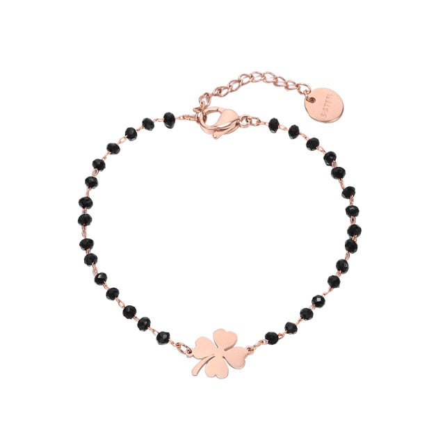 Faelya – Bracelet Porte-Bonheur Trèfle à 4 Feuilles