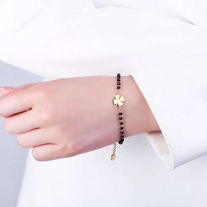 Faelya – Bracelet Porte-Bonheur Trèfle à 4 Feuilles