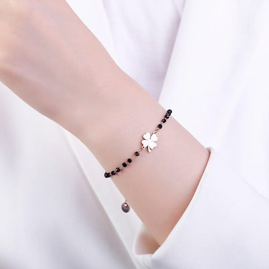 Faelya – Bracelet Porte-Bonheur Trèfle à 4 Feuilles