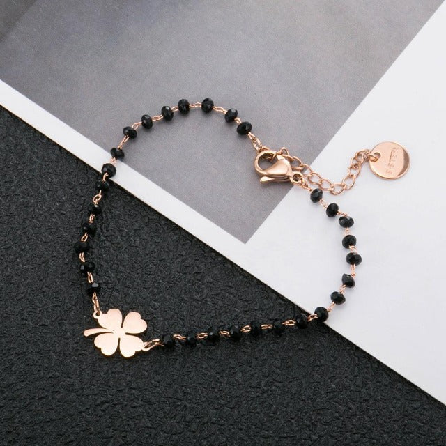 Faelya – Bracelet Porte-Bonheur Trèfle à 4 Feuilles
