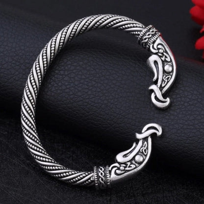 Ragnar – Bracelet Viking Homme Style Ancien en Argent ou Doré