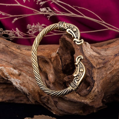 Ragnar – Bracelet Viking Homme Style Ancien en Argent ou Doré