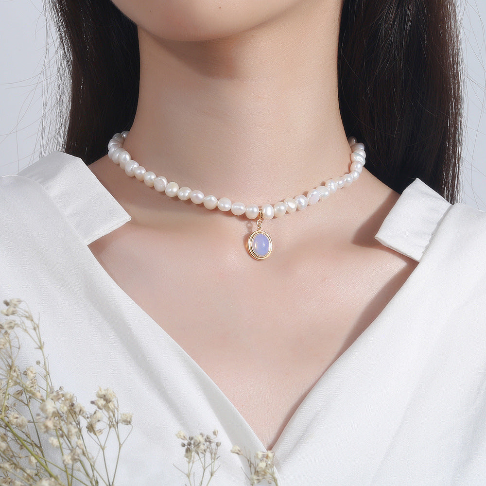 Pierre de Lune - Collier de Perles