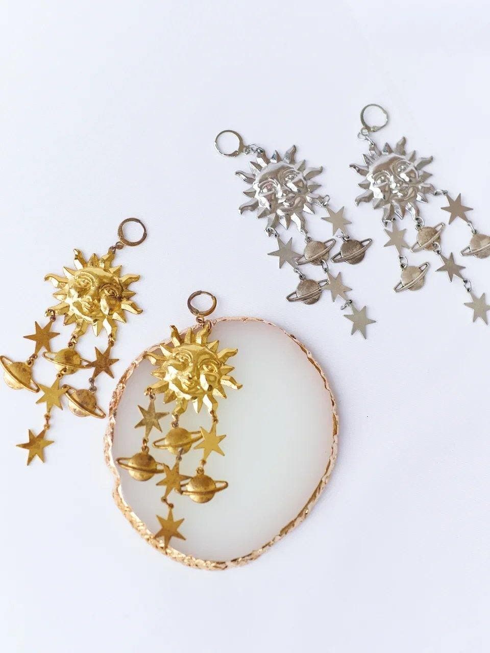 Celestials - Boucles d'oreilles Soleil Astrologie Stellaire