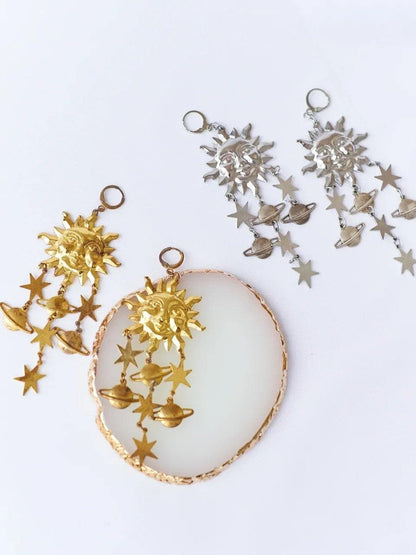 Celestials - Boucles d'oreilles Soleil Astrologie Stellaire
