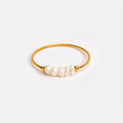 Maelia – Bague Classique à Perle d’Eau Douce