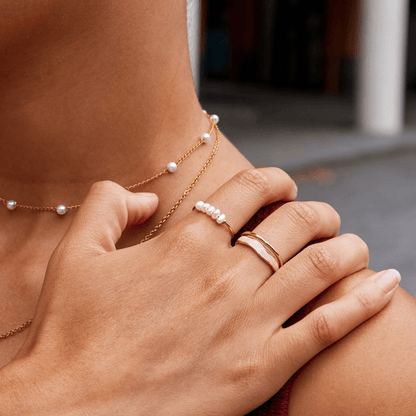 Maelia – Bague Classique à Perle d’Eau Douce