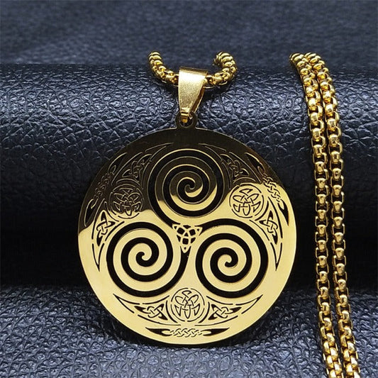 Eryndor – Collier Celtique avec Pendentif Triskel