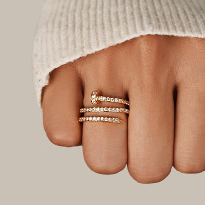 Sadie – Bague Clou Spirale Design Unique pour Femme